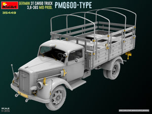 Miniart 35449 GERMAN 3T CARGO TRUCK 3,6-36S MID PROD. PMQ600-TYPE 1/35 – immagine 5