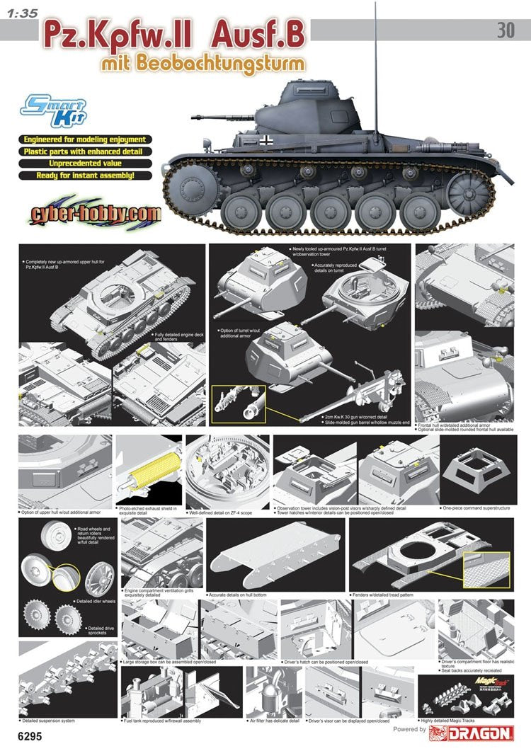 Cyber Hobby 6295 Pz.Kpfw.II Ausf.B mit Beobachtungsturm 1/35