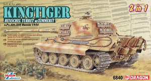 Dragon 6840 Sd.Kfz.182 Kingtiger Henschel Production w/Zimmerit s.Pz.Abt.505 Russia 1944 1/35
