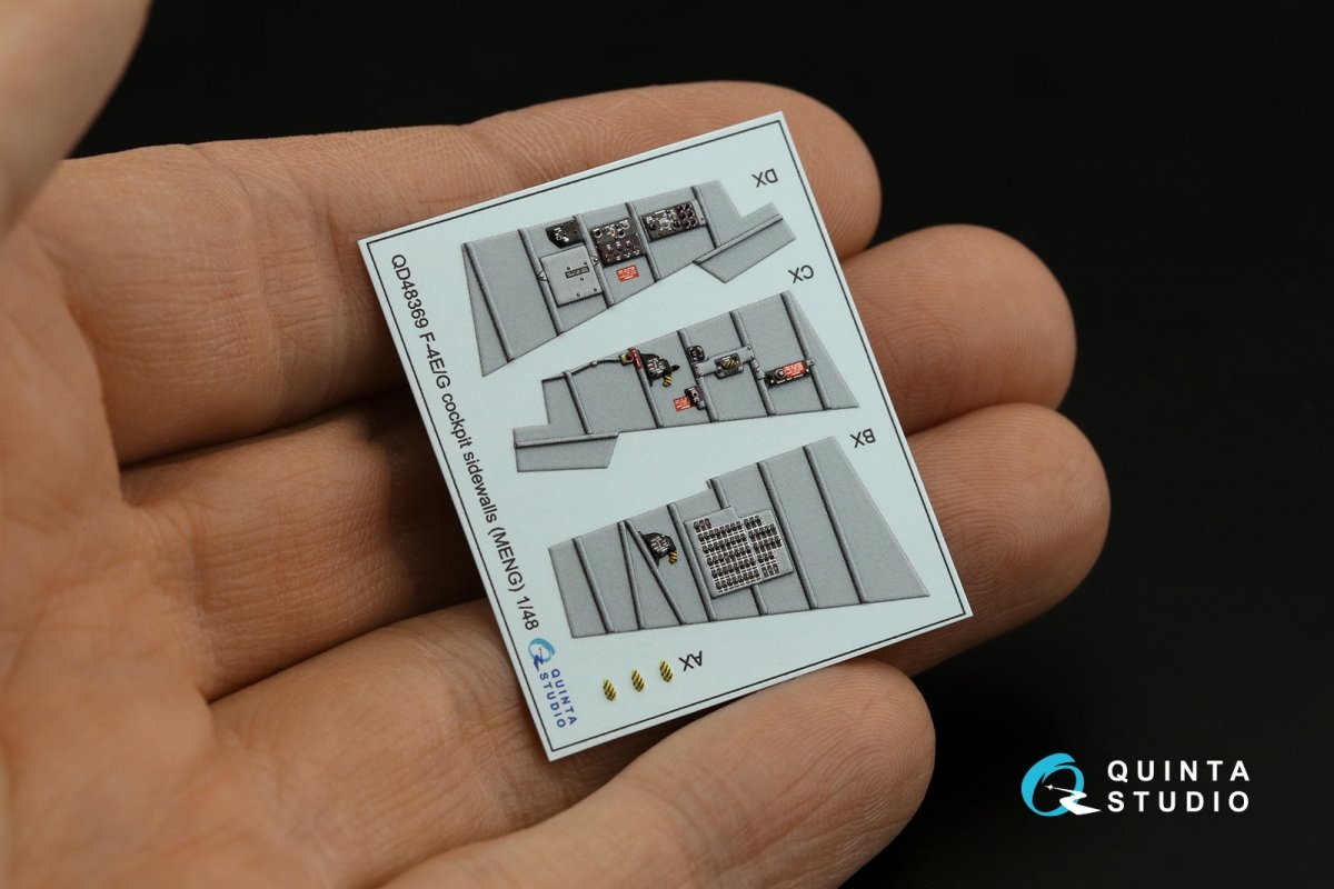 Quinta Studio QD+48387 F-4E early with slatted wing 3D-Printed &amp;amp; coloured Interior on decal paper (Meng) (with 3D-printed resin parts) 1/48 – Bild 10