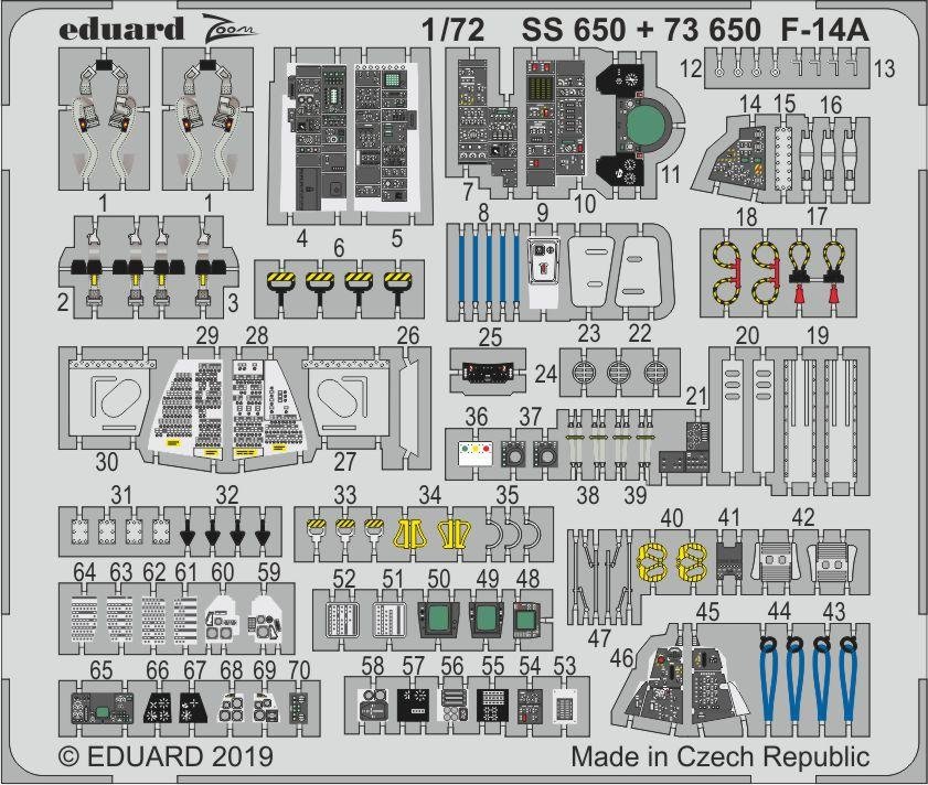 Eduard SS650 F-14A 1/72 FINE MOLDS 