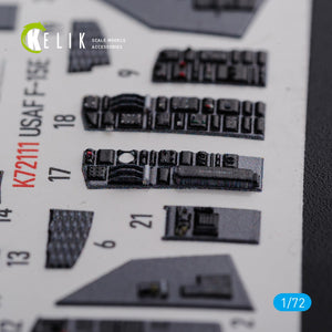 KELIK K72111 F-15E interior 3D decals for Academy kit 1/72 – immagine 7