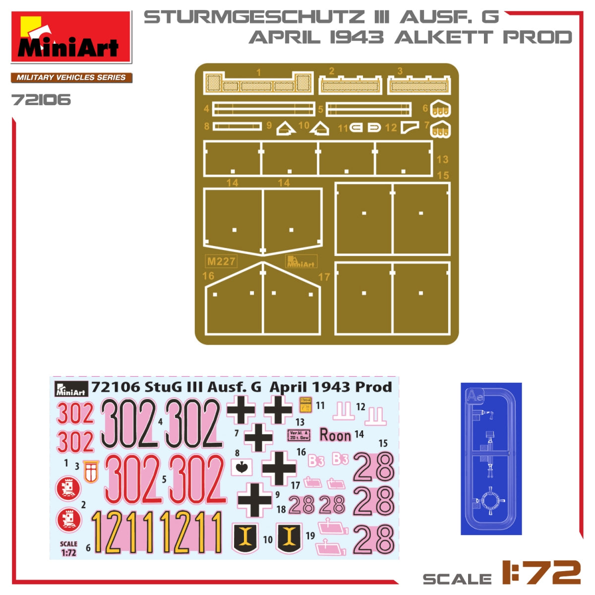 MiniArt 72106 STURMGESCHUTZ III AUSF. G, APRIL 1943 ALKETT PROD. 1/72 – imagen 11