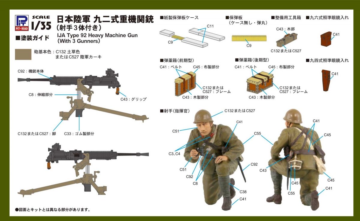 Pit-Road G39 IJA Type 92 Heavy Machine Gun with Figure 1/35 – imagen 7