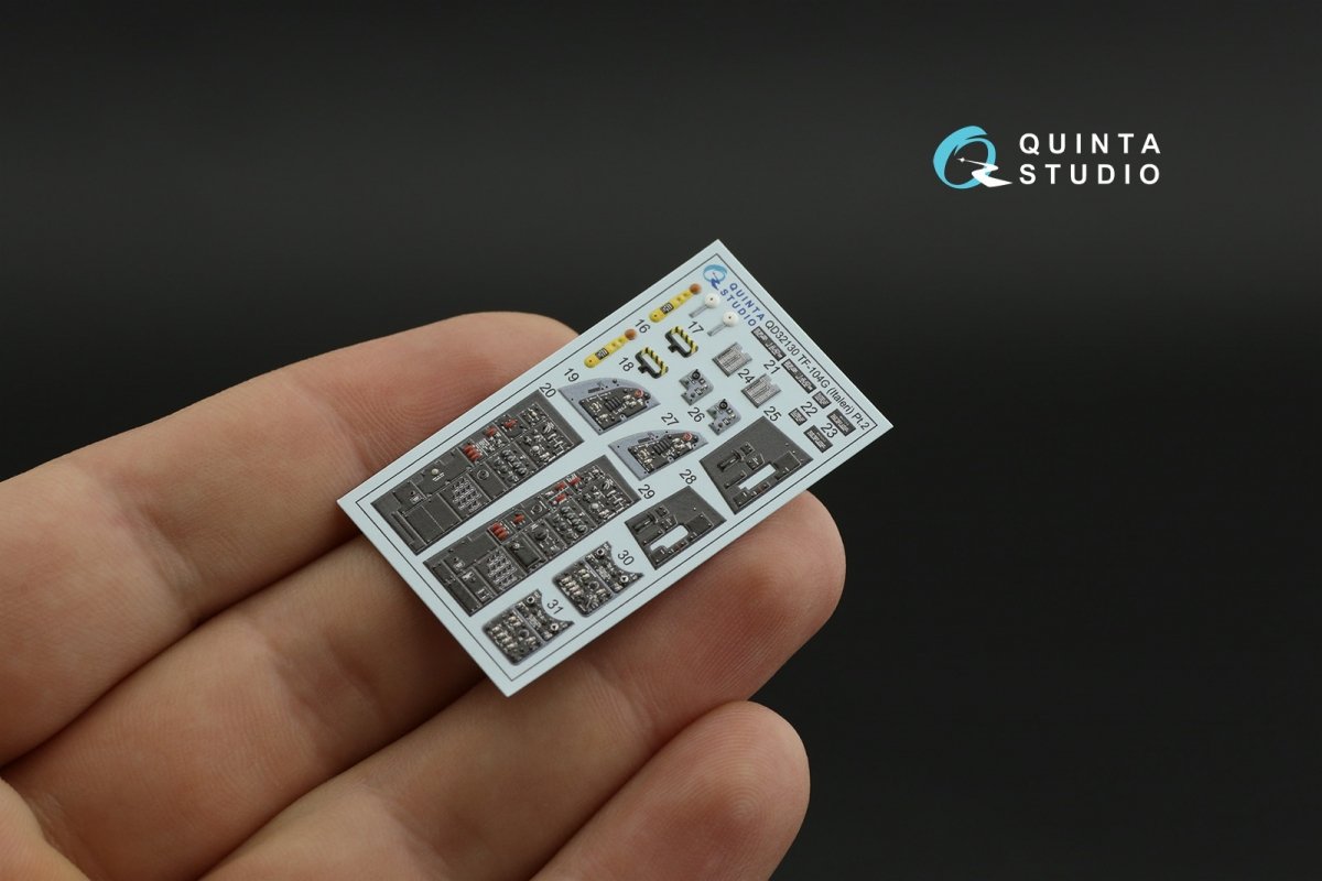 Quinta Studio QD32130 TF-104G 3D-Printed &amp;amp; coloured Interior on decal paper (Italeri) 1/32 – imagen 7