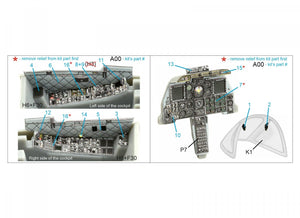 Quinta Studio QDS-48361 A-10C 3D-Printed &amp;amp; coloured Interior on decal paper (Hobby Boss) (Small version) 1/48 – imagen 2