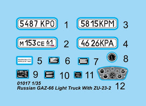 Trumpeter 01017 Russian GAZ-66 Light Truck with ZU-23-2 – Bild 4