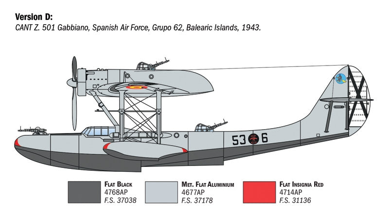 Italeri 0112 CANT Z.501 Gabbiano 1/72 – imagen 10