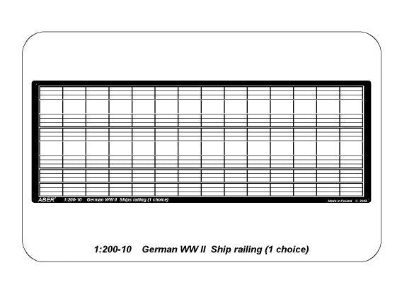 Aber 200-10 German WWII Ship railing (1st choise) 1/200 – Bild 5