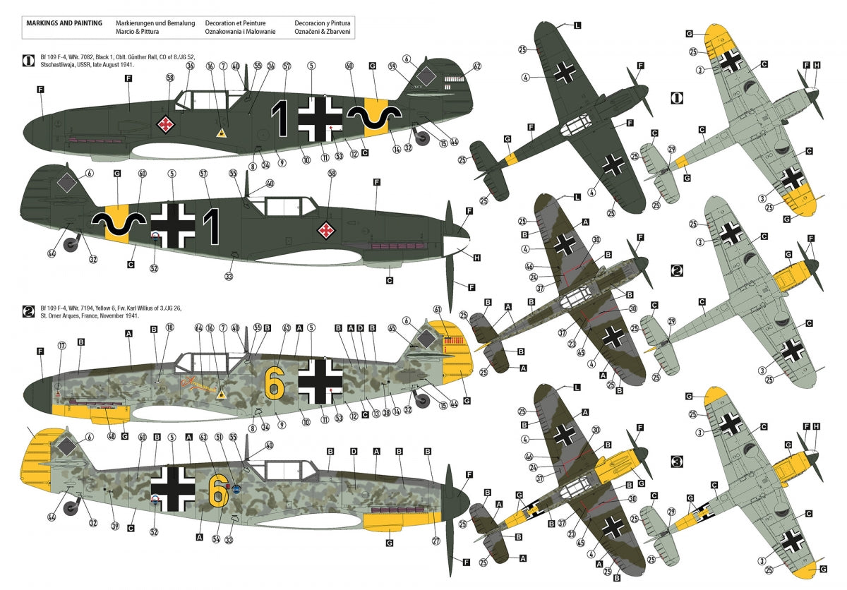 Hobby 2000 32014 Bf 109 F-4 Early (HASEGAWA + CARTOGRAF + MASKI + METAL PARTS) 1/32 – immagine 2