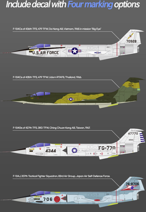 Academy 12576 USAF F-104C Vietnam War 1/72 – imagen 3