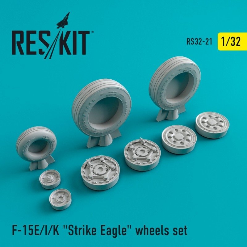RESKIT RS32-0021 F-15 (E/I/K) "Strike Eagle" resin wheels 1/32
