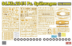 Modèle de champ de seigle 5118 Sd.Kfz. 234/4 pièces. Spähwagen avec intérieur complet 1/35 – image 2