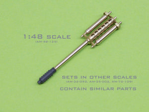 Maquette Master AM-72-109 AH-64 Apache - Canon mitrailleur M230 (30 mm), tubes Pitot et antenne de queue (résine, photodécoupe et pièces tournées) 1/72 – image 4