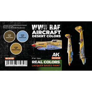 AK Interactive RCS110 WWII RAF Aircraft Desert Colors 3x17ml – imagen 2