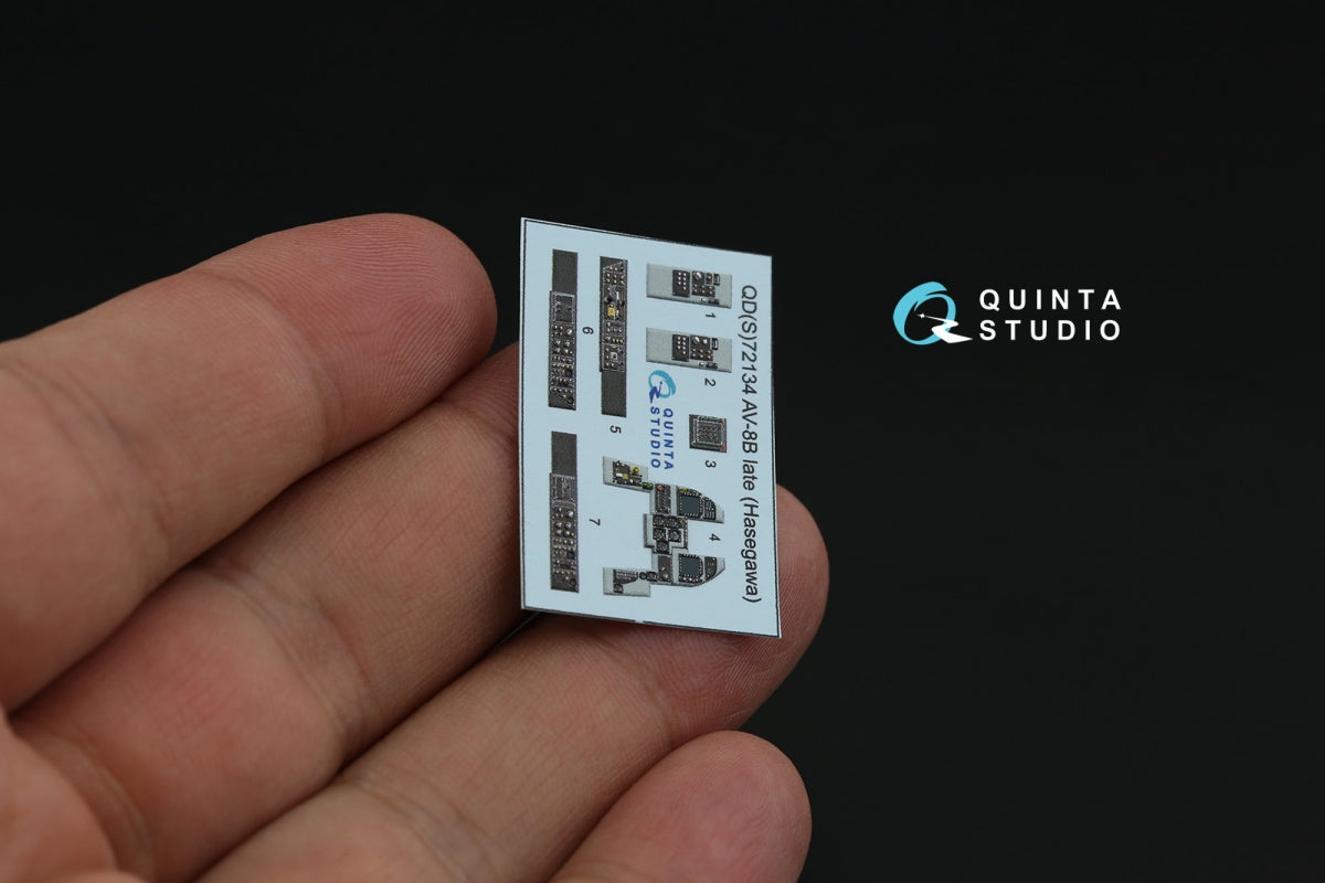Quinta Studio QDS-72134 AV-8B late 3D-Printed coloured Interior on decal paper (Hasegawa) (small version) 1/72 – Bild 4