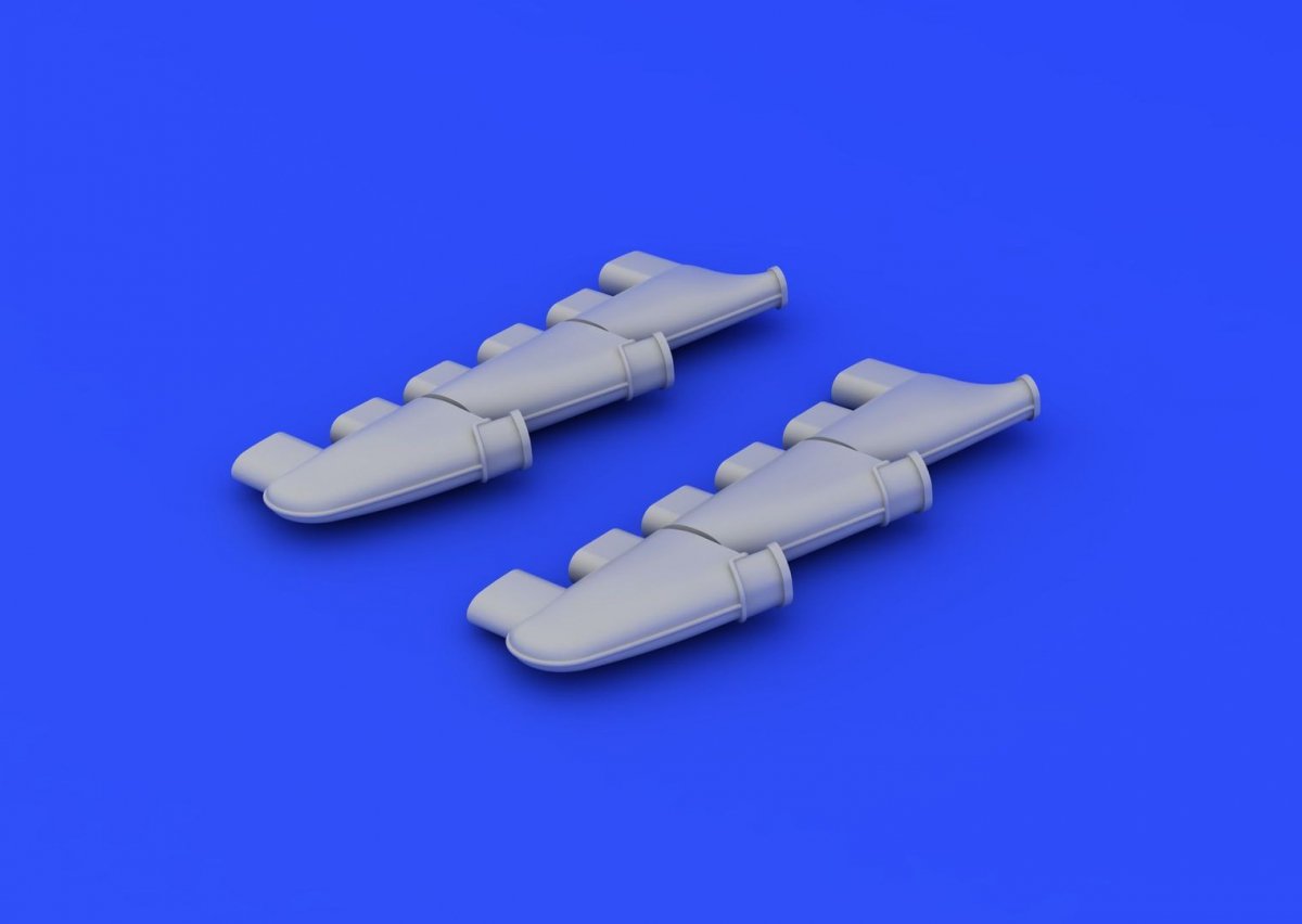 Eduard 648211 Spitfire Mk. I exhaust stacks 1/48 (AIRFIX) – zdjęcie 3
