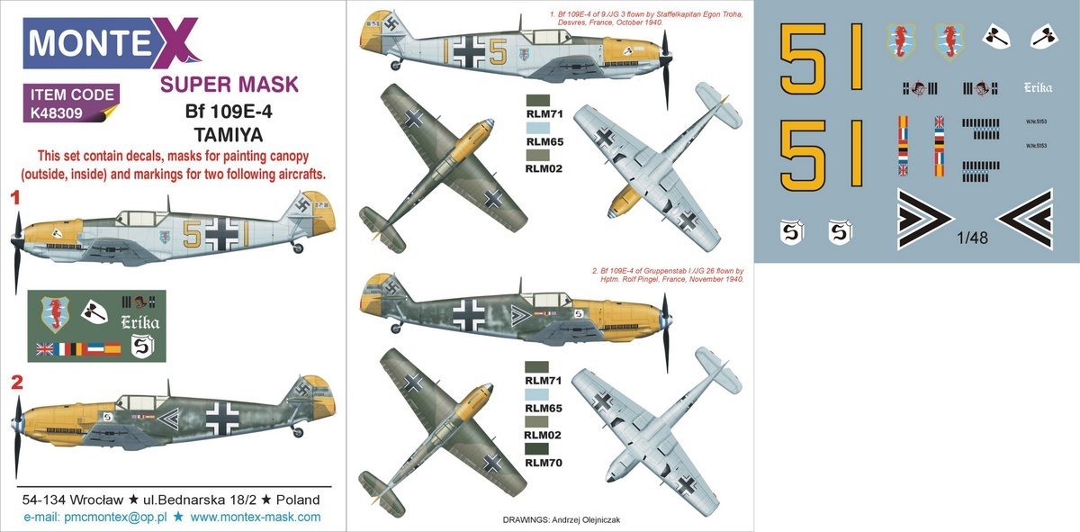 Montex K48309 Bf 109E-41 1/48