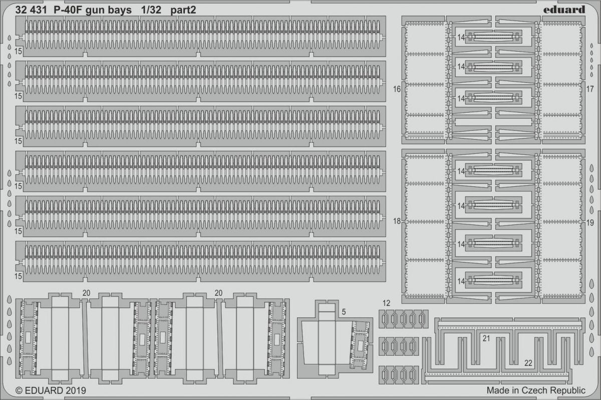 Eduard 32431 P-40F gun bays 1/32 TRUMPETER – zdjęcie 2