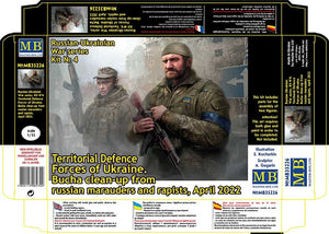 Master Box 35226 Russian-Ukrainian War series, Kit № 4. Territorial Defence Forces of Ukraine. Bucha clean-up from russian marauders and rapists, April 2022 1/35 – zdjęcie 2