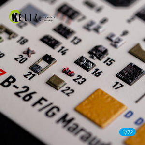KELIK K72117 B-26 F/G Marauder - interior 3D decals for Hasegawa kit 1/72 – immagine 4