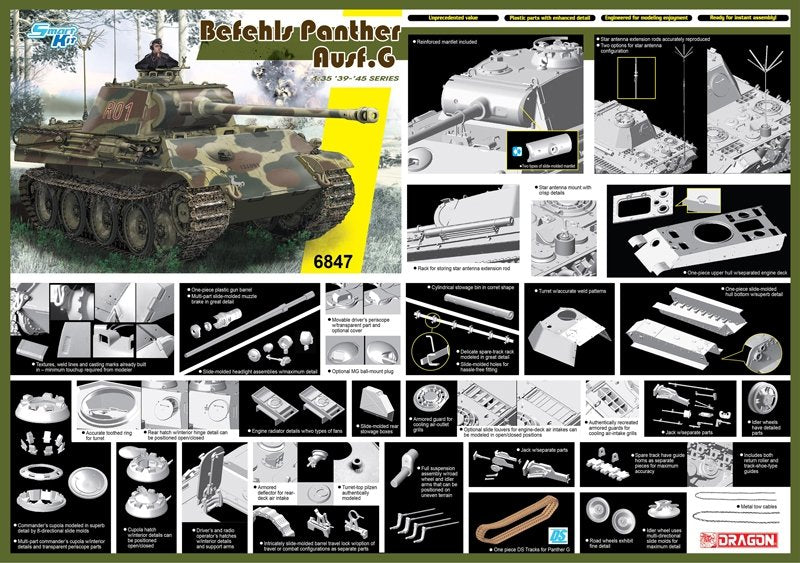 Dragon 6847 Pz.Bef.Wg.V Panther Ausf.G 1/35 – immagine 2