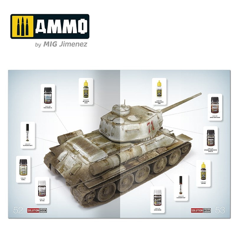 AMMO of Mig Jimenez 6603 SOLUTION BOOK 20 - How to Paint WWII Soviet Winter Vehicles (English, Spanish, Francais, Deutsch) – imagen 9