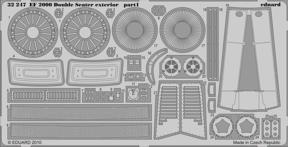 Eduard 32247 EF 2000 Two-seater exterior TRUMPETER 1/32
