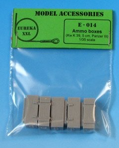 Boîtes à munitions en bois Eureka XXL E-014 pour canon de 5 cm Kw.K.39 au 1/35