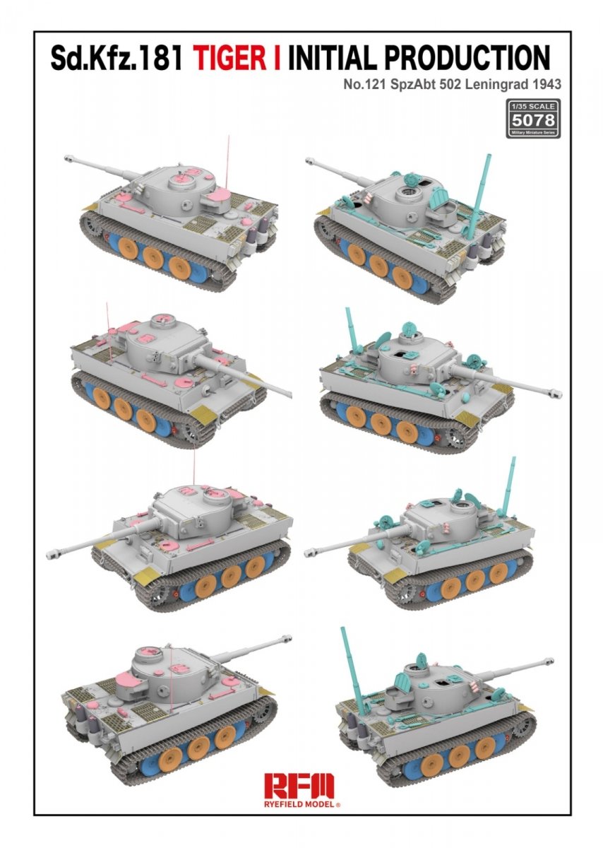 Rye Field Model 5078 Sd.Kfz.181 Tiger I INITIAL PRODUCTION 1/35 – imagen 3