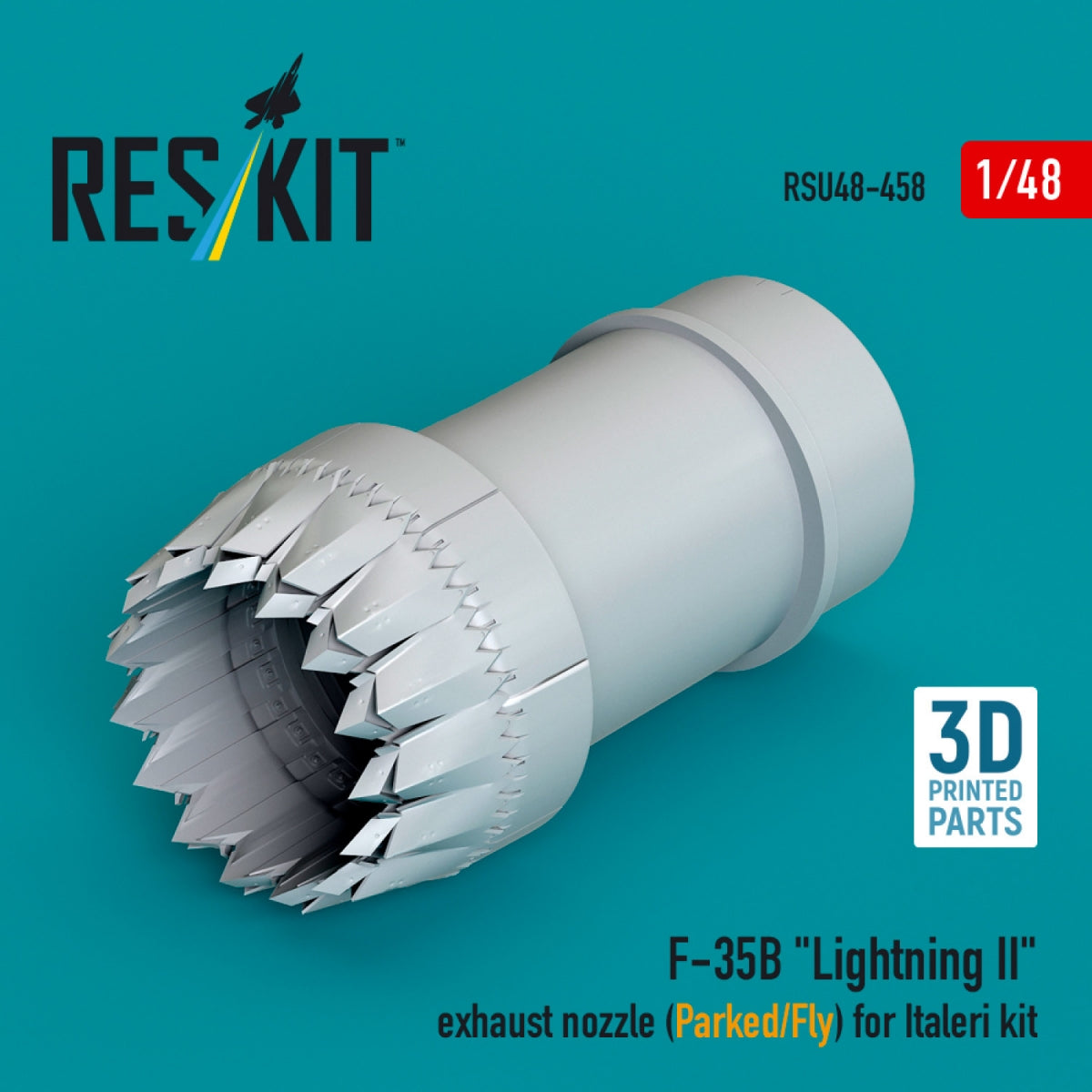 RESKIT RSU48-0458 Tuyère d&amp;#39;échappement F-35B « Lightning II » (Stationné/En vol) pour maquette Italeri (impression 3D) 1/48
