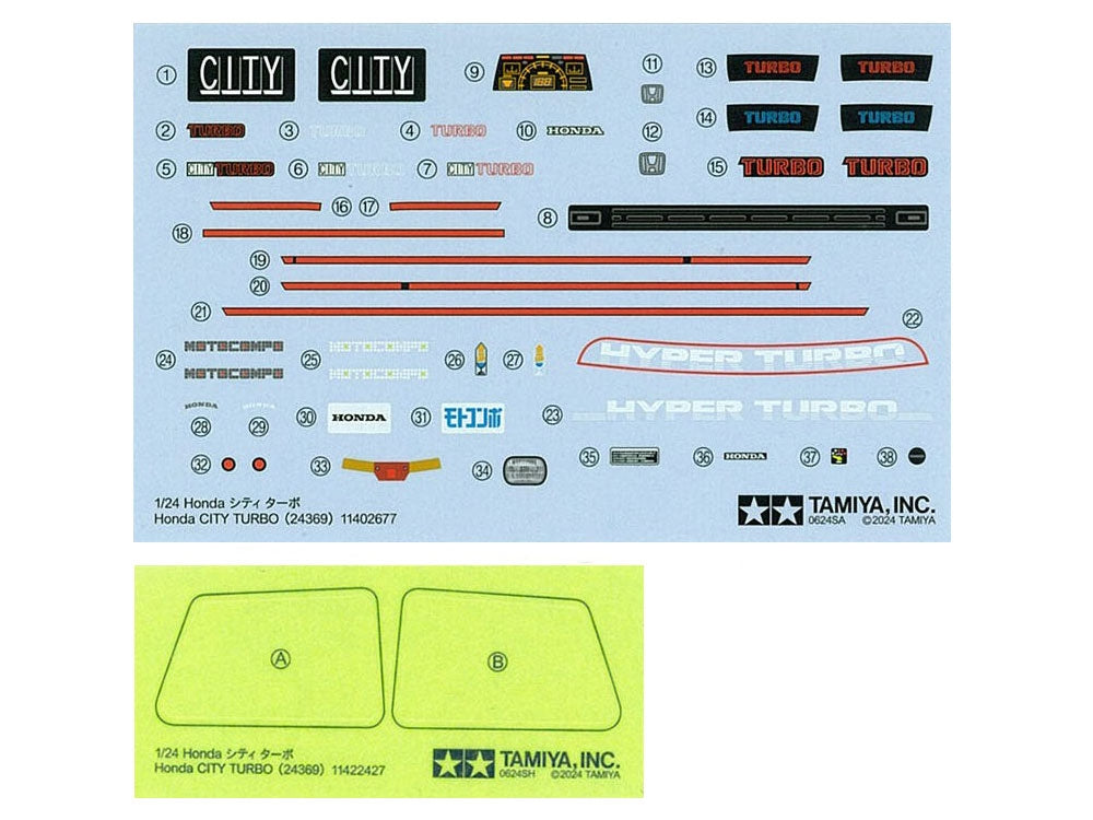 Tamiya 24369 Honda City Turbo avec Motocompo 1/24 – image 10