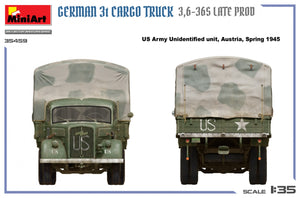MiniArt 35459 German 3t Cargo Truck 3.5-36s Late Production 1/35 – immagine 21
