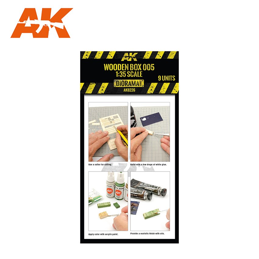 AK Interactive AK8226 LASER CUT WOODEN BOX 005 (9 UNITS) – image 2