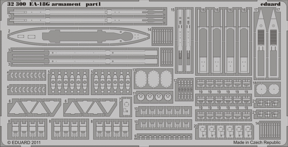 Eduard 32300 EA-18G armament TRUMPETER 1/32