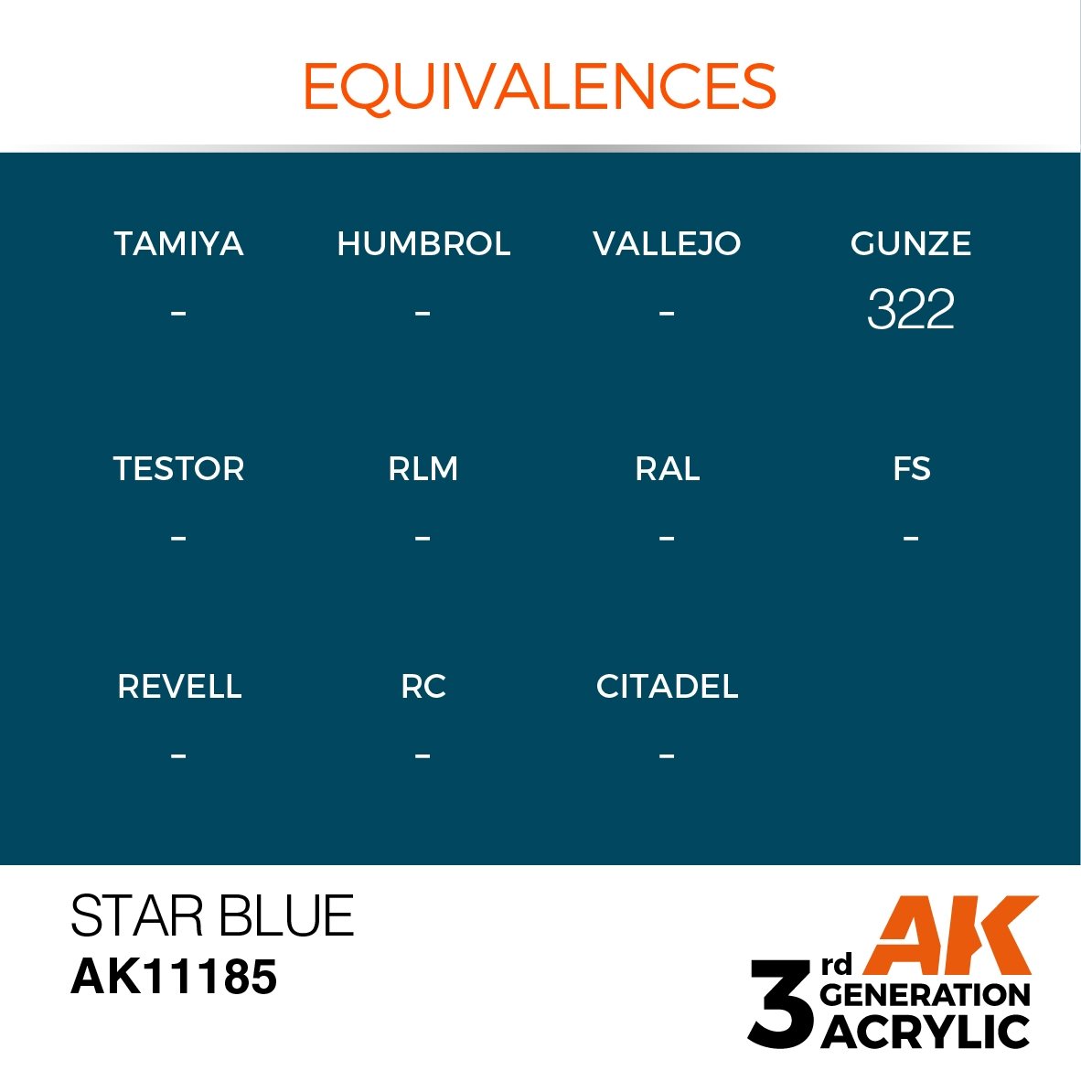 AK Interactive AK11185 STAR BLUE – STANDARD 17ml – imagen 3