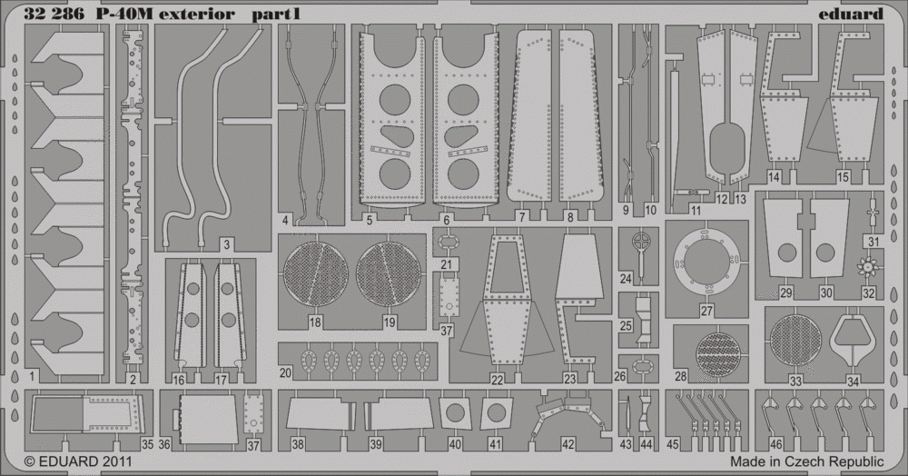 Eduard 32286 P-40M exterior HASEGAWA 1/32 – imagen 2
