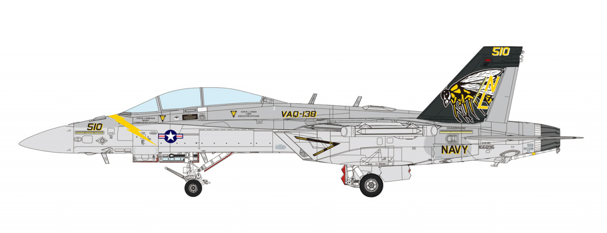 Meng LS-019 Boeing EA-18G Growler Electronic Attack Aircraft Yellow Jackets 1/48 – imagen 13