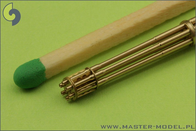 Master AM-48-037 M61 A1 Vulcan - Six-barrelled rotary 20mm cannon - turned barrels with etched barrel clamps 1/48 – immagine 3