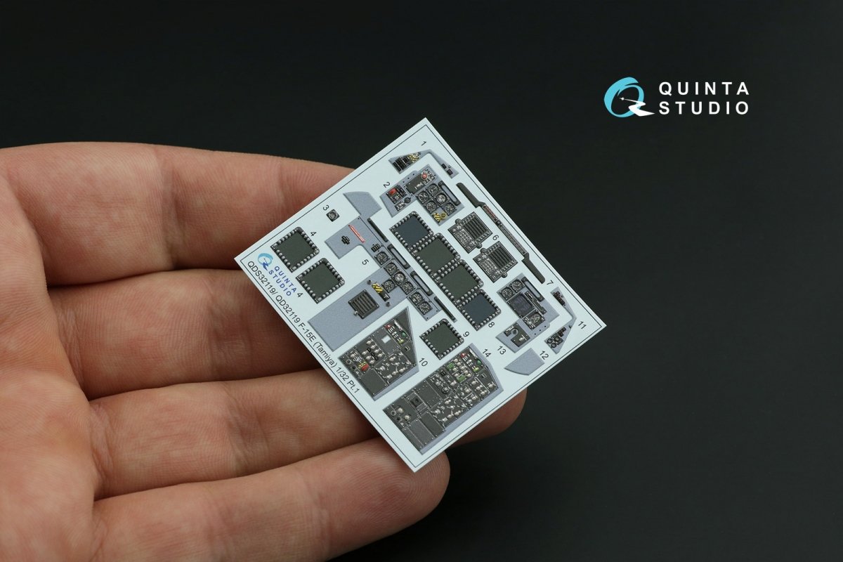 Quinta Studio QD32119 F-15E 3D-Printed &amp;amp; coloured Interior on decal paper ( Tamiya ) 1/32 – imagen 10