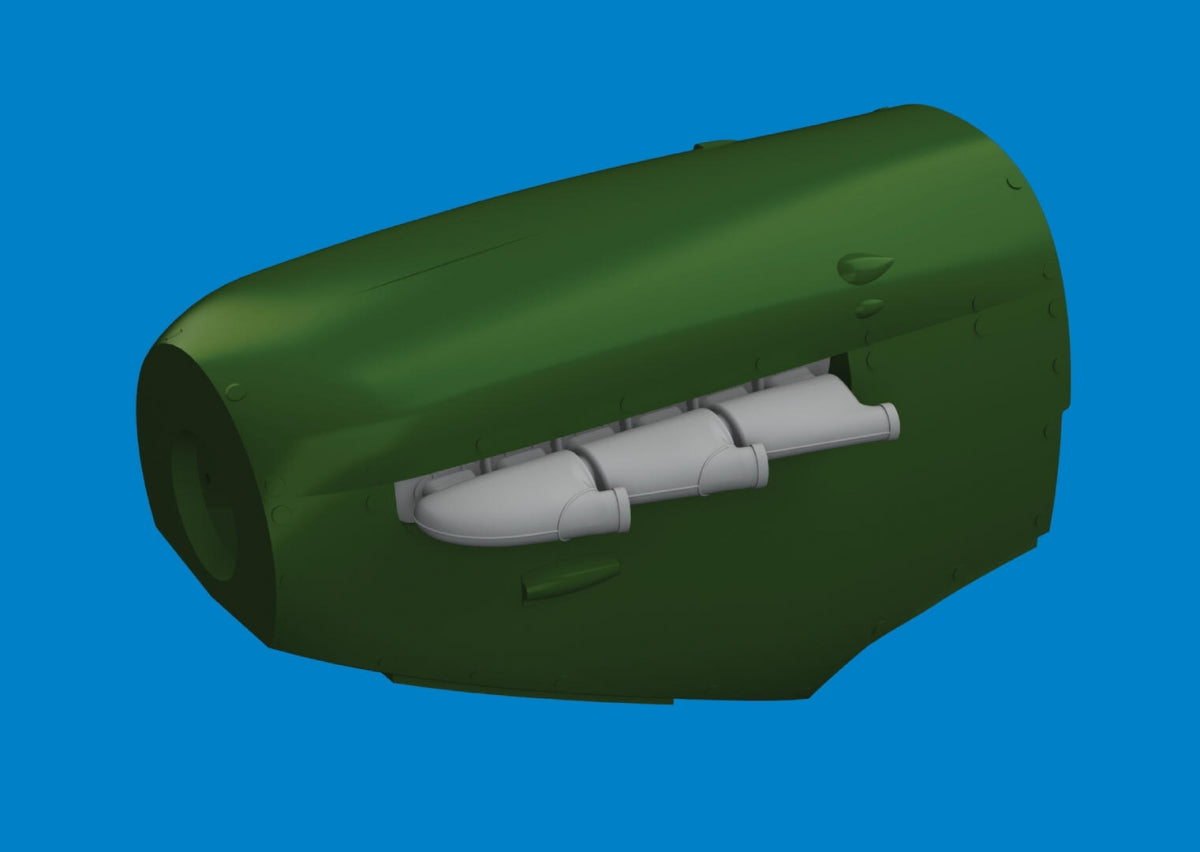 Eduard 672408 Spitfire Mk. V three-stacks exhaust rounded PRINT Tamiya 1/72 – imagen 2