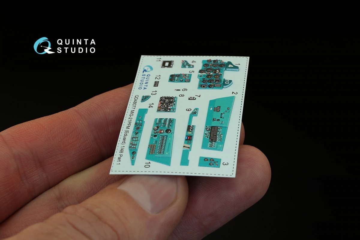 Quinta Studio QD48077 MiG-21PFM 3D-Printed &amp;amp; coloured Interior on decal paper (for Eduard kit) 1/48 – imagen 4