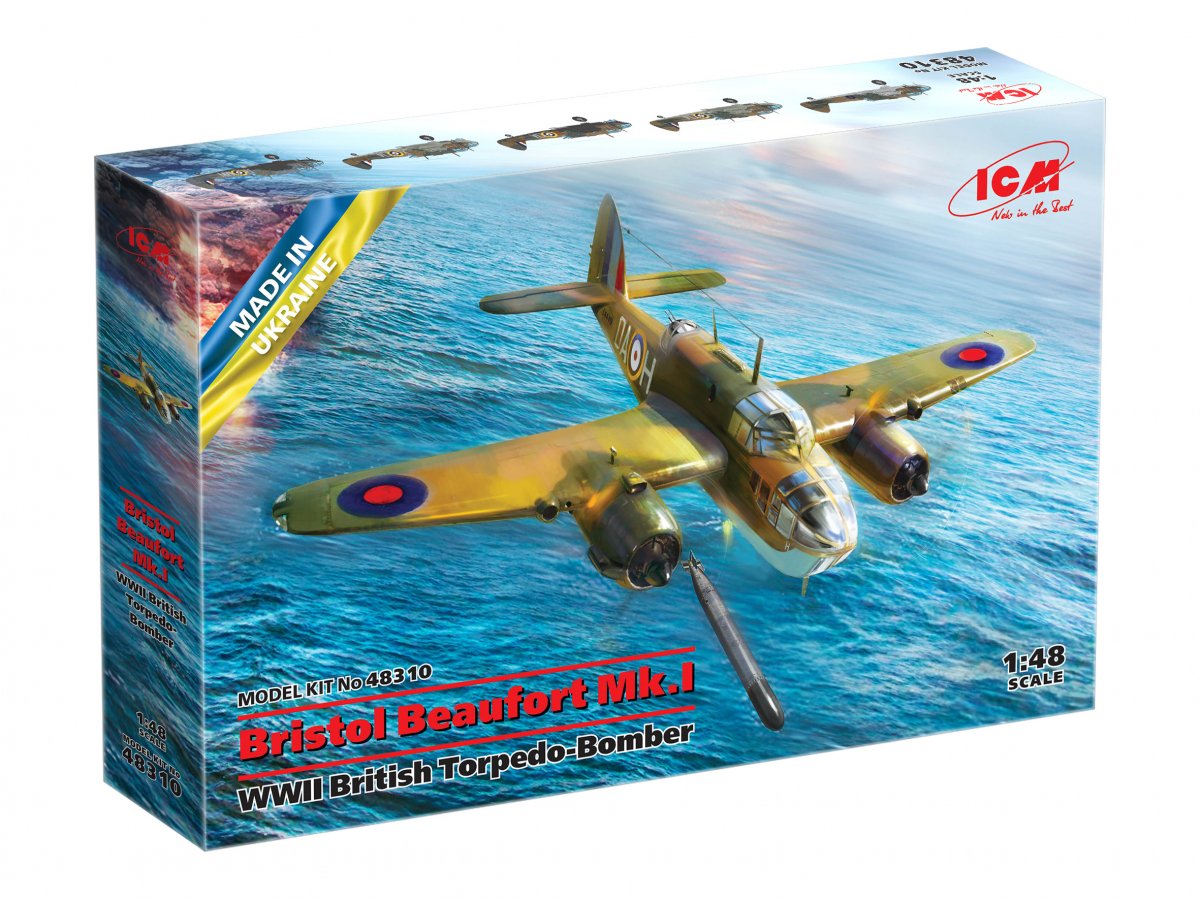 ICM 48310 Bristol Beaufort Mk.I WWII British torpedo bomber 1/48 – imagen 2