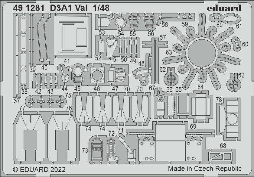 Eduard 491281 D3A1 Val HASEGAWA 1/48 – imagen 2