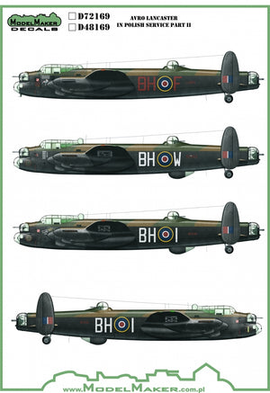 ModelMaker Decals MD48169 Avro Lancaster in Polish service part II 1/48
