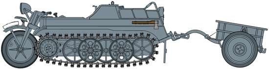 Dragon 6341 Sd.Kfz.2 Kettenkrad Early Production w/Infanteriekarren 1/35 – imagen 3