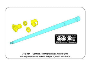 Canon allemand Aber 35L-046n de 75 mm pour Kwk 40 L/48 avec frein de bouche modèle ancien pour Pz.Kpfw. IV Ausf.G tardif - Ausf.H (1/35) – image 10