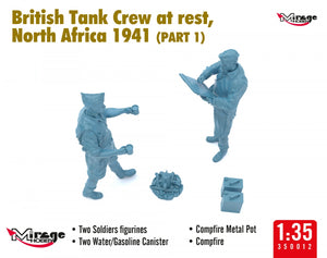 Mirage Hobby 350012 British Tank Crew at Rest, North Africa 1941 (Part I) 1/35 – immagine 5