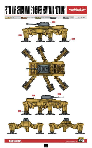 Modelcollect UA72126 Fist of War German WWII E-100 Supper Heavy Tank Nothung 1/72 – imagen 3