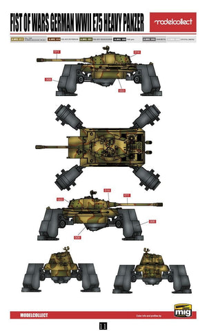 Modelcollect UA72107 Fist of War Panzer lourd allemand E75 de la Seconde Guerre mondiale (1/72) – image 3